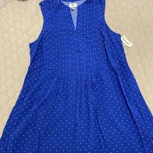 2/$20 Blue and White Polka Dot Dress